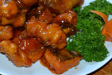 Палтус кусочками в кисло-сладком соусе №76