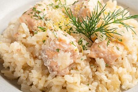 Ризотто с лососем