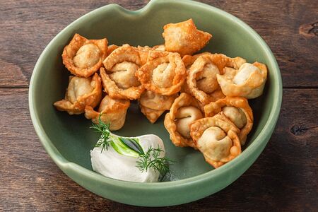 Жареная чучвара с бараниной