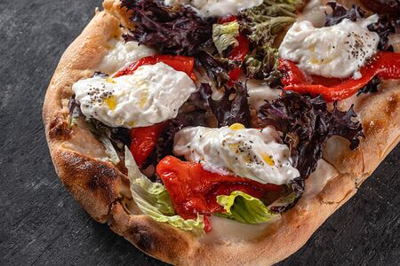 Печёный перец и страчателла