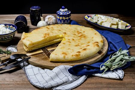 Осетинский пирог Уалибах с сыром
