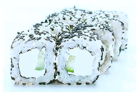 Филадельфия в кунжуте с огурцом