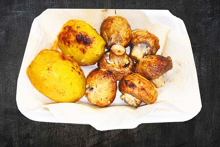 Грибы на мангале