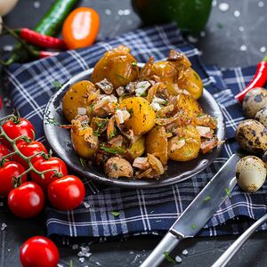 Картофель жаренный с грибами