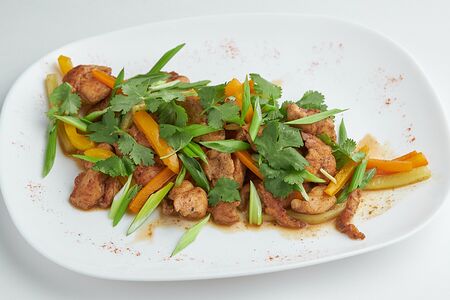 Куриная филе с овощами