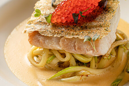 Треска с пастой из цукини