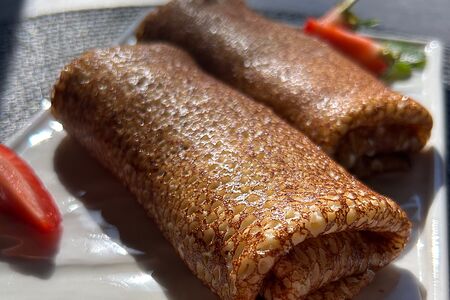 Блинчики с мясом телятины