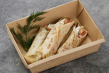 Блины с лососем