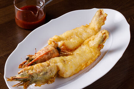 Гигантские креветки в темпуре