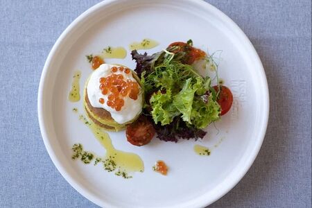 Оладьи из цуккини с сыром Страчателла