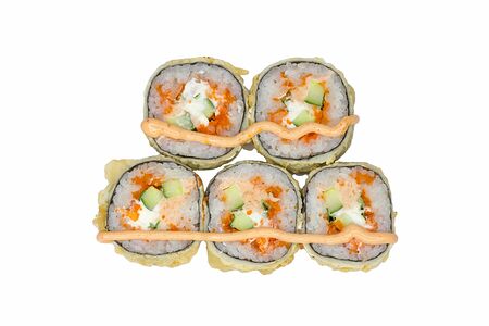 Теплый ролл темпура с лососем