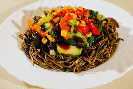 Соба с овощами