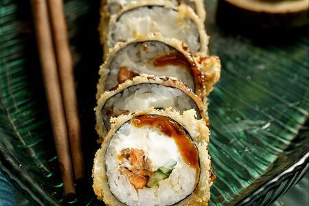 С лососем терияки