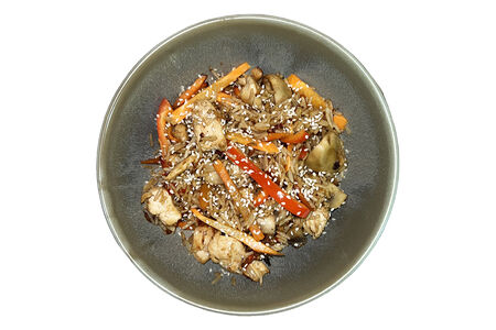 Вок с курицей и рисом