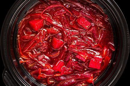 Борщ по-сибирски с фасолью