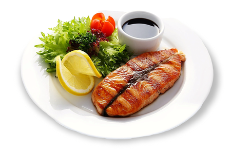 Семга на гриле