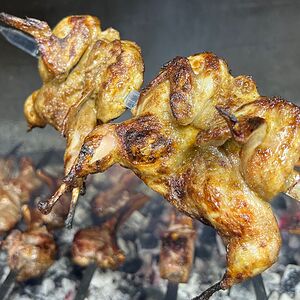 Перепела на мангале