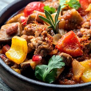 Горшочек со свининой и овощами