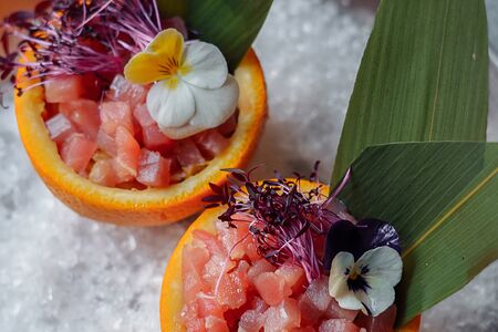 Тартар из тунца с апельсином