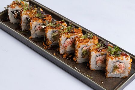 Острый ролл с крабом