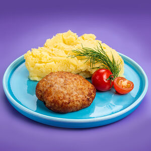 Котлетка из индейки с картофельным пюре