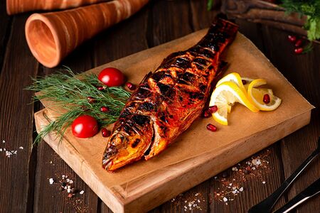 Сибас на мангале