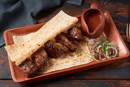 Шашлык из говяжей печени