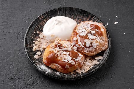 Пирожки фри с грушей и яблоком