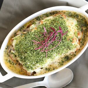 Лазанья с грибным соусом