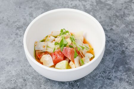 Севиче из кальмара и тунца