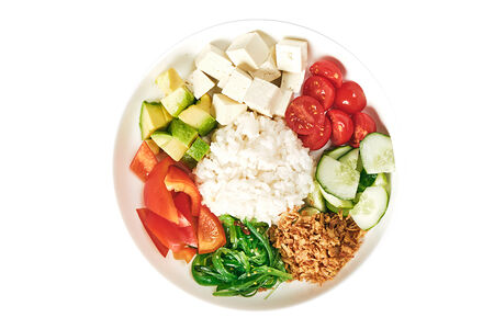 Поке вегетарианский с тофу