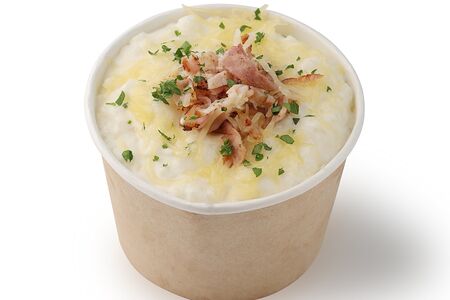 Каша рисовая с беконом и сыром