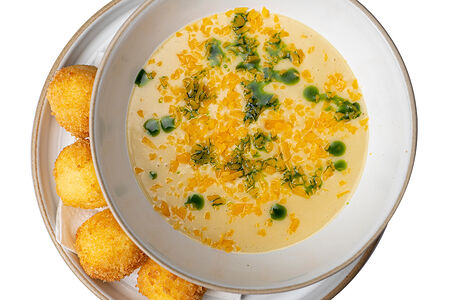 Картофельный с крокетами из сыра