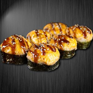 Запечённый угорь под спайси-соусом