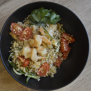 Пад-тай с креветками на удоне