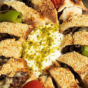 Запечённый бейти с грибами