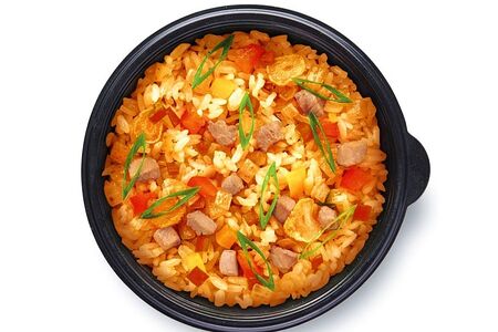 Чесночный рис с тунцом