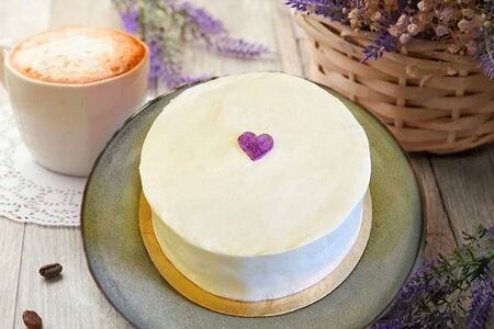 Вегетарианский бенто-торт лаванда черника