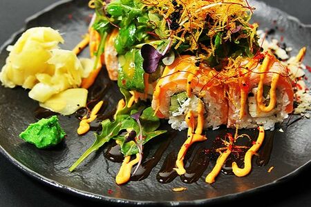 Филадельфия татаки соусом том ям