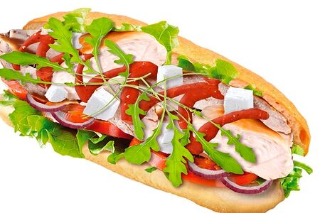 Хот-дог Индейка-манго