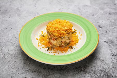 Оливье с цыпленком