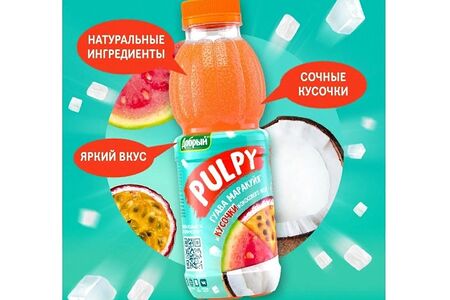 Pulpу гуава маракуйя и кусочки кокоса