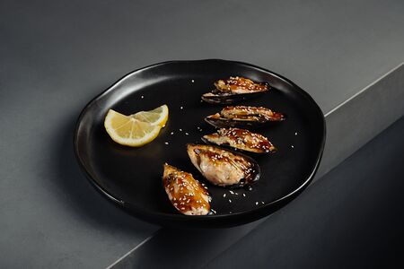 Запечённые мидии гигант