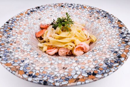 Тальятелле с креветками