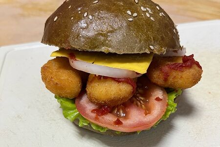 Бургер с наггетсами