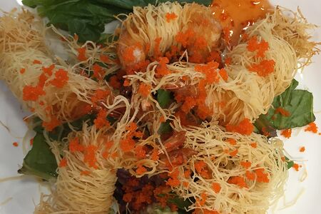 Тигровые креветки катаифи