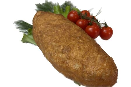 Пирожок лук и яйцо