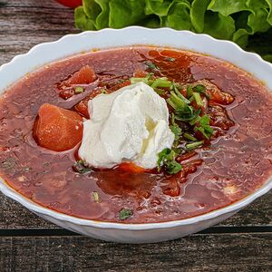 Борщ со сметаной