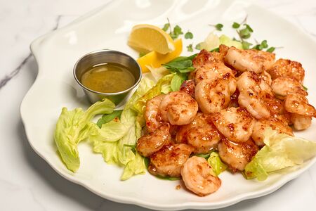 Сковорода креветок