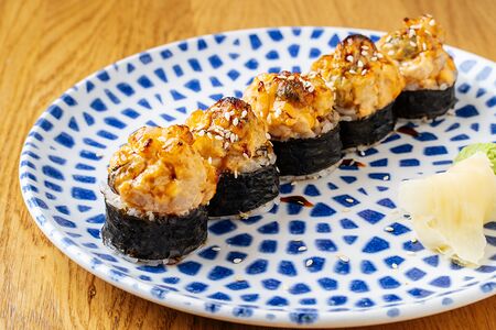 Краб, мидия и креветка на углях